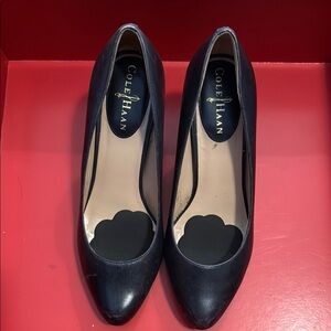 Cole Haan Black Leather Stiletto Heels
